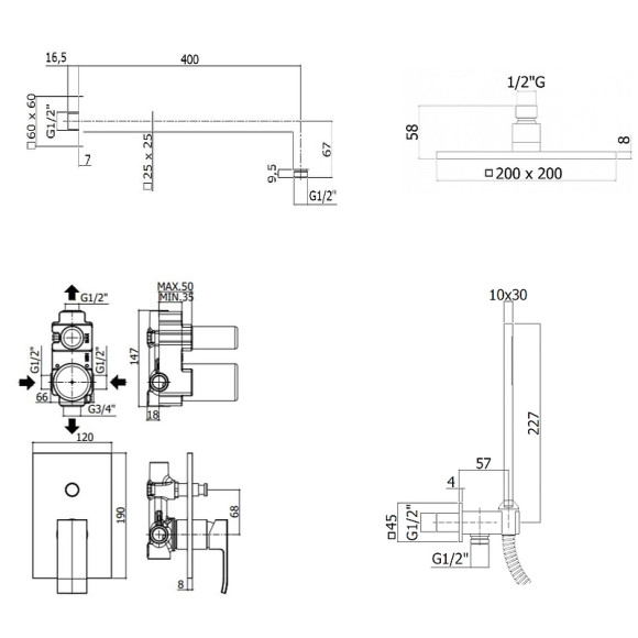 Душевая система Paffoni Elle KITEL015CR/M Хром