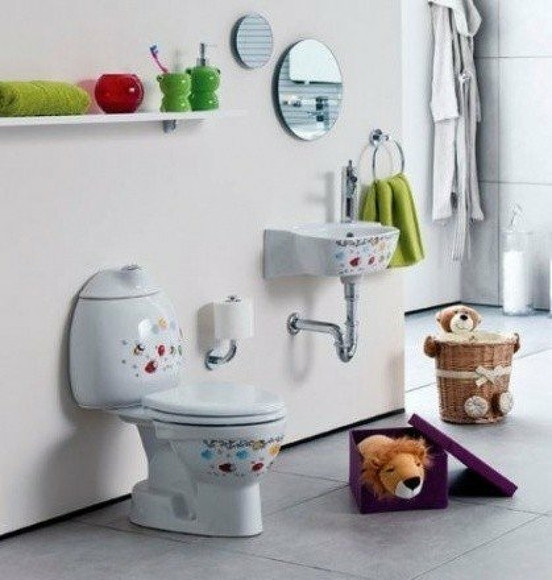 Унитаз компакт Creavit Cocuk CK310-11CB00E-FF00 Белый с декором без сиденья и бачка Унитаз компакт Creavit Cocuk CK310-11CB00E-FF00 Белый с декором без сиденья и бачка