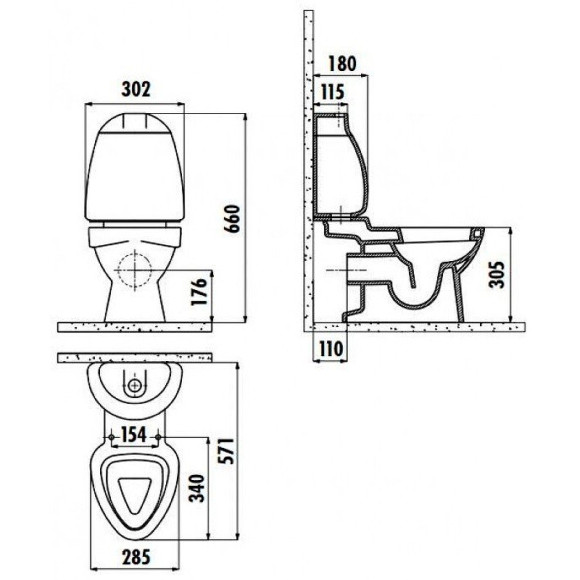 Унитаз компакт Creavit Cocuk CK310-11CB00E-FF00 Белый с декором без сиденья и бачка Унитаз компакт Creavit Cocuk CK310-11CB00E-FF00 Белый с декором без сиденья и бачка