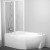 Шторка на ванну Ravak Supernova VSK2 Rosa 150 L 76L8010041 профиль Белый витраж пластик Rain