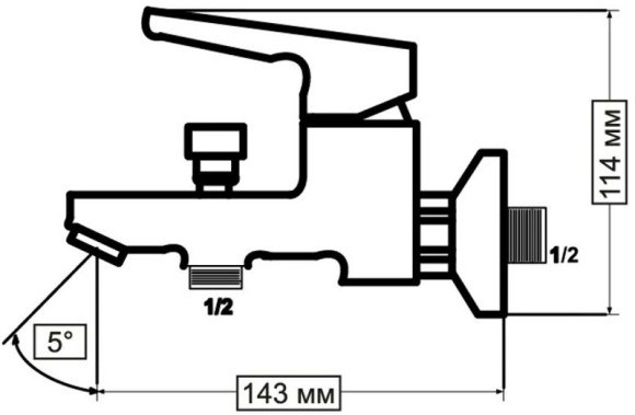 Смеситель для ванны Vidima Optima BA292AA Хром