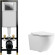 Комплект унитаза CeramaLux 2197 с инсталляцией Cersanit Black 35 S-IN-BLACK-Cg-w с сиденьем Микролифт и клавишей смыва Хром Комплект унитаза CeramaLux 2197 с инсталляцией Cersanit Black 35 S-IN-BLACK-Cg-w с сиденьем Микролифт и клавишей смыва Хром