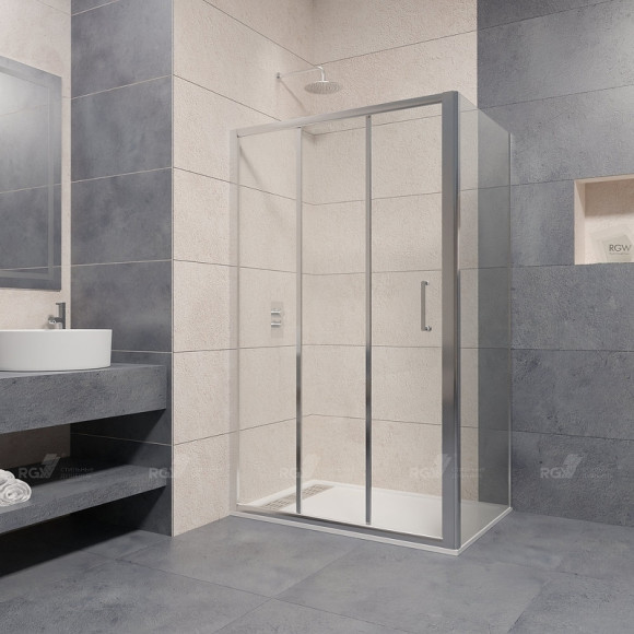 Душевая стенка RGW Z-33 100 06223310-11 профиль Хром стекло прозрачное Душевая стенка RGW Z-33 100 06223310-11 профиль Хром стекло прозрачное