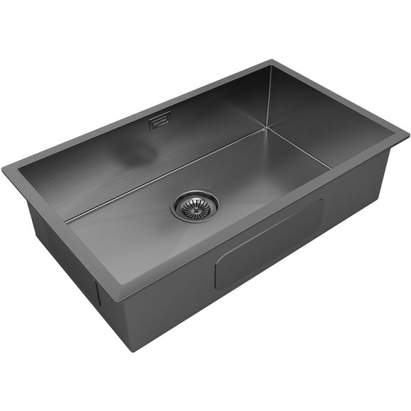 Кухонная мойка Paulmark Gerberg 74 Uni PM257444-GM Вороненая сталь Кухонная мойка Paulmark Gerberg 74 Uni PM257444-GM Вороненая сталь