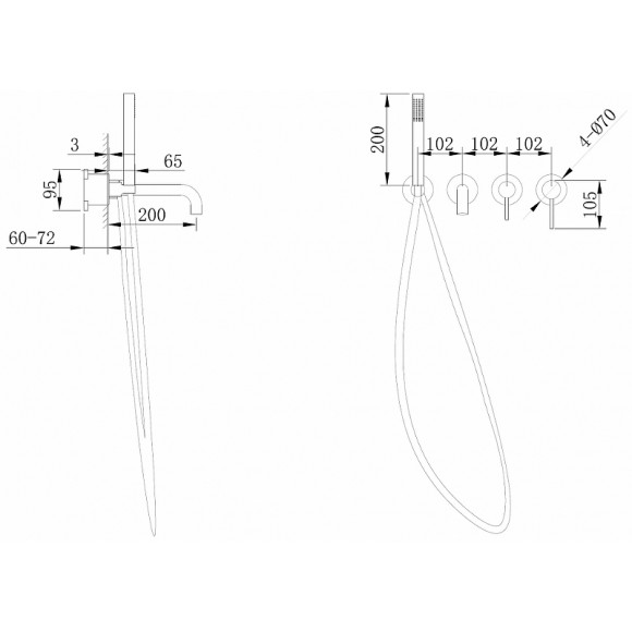 Смеситель для ванны Abber Wasser Kreis AF8130G Золото матовое Смеситель для ванны Abber Wasser Kreis AF8130G Золото матовое