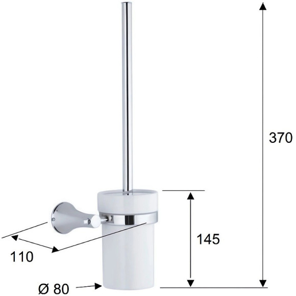 Ершик для унитаза Remer Delicata DE66CR Хром