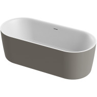 Акриловая ванна Cezares Metauro 180x80 METAURO-INT-Central-180-80-60-G-W-MATT Серая матовая Белая матовая без гидромассажа Акриловая ванна Cezares Metauro 180x80 METAURO-INT-Central-180-80-60-G-W-MATT Серая матовая Белая матовая без гидромассажа