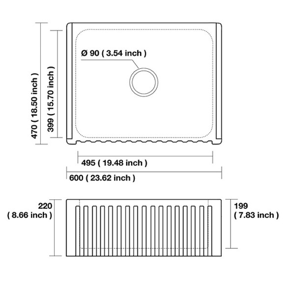 Кухонная мойка Kerasan Hannah Hampshire 60 546001 Белая Кухонная мойка Kerasan Hannah Hampshire 60 546001 Белая