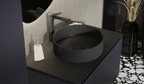 Тумба под раковину Jorno Stone 80 Stn.01.80/P/A/JR подвесная Антрацит