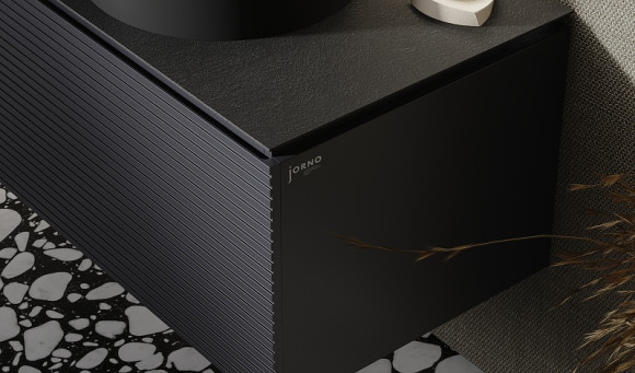 Тумба под раковину Jorno Stone 80 Stn.01.80/P/A/JR подвесная Антрацит