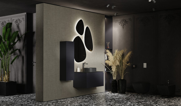 Тумба под раковину Jorno Stone 80 Stn.01.80/P/A/JR подвесная Антрацит