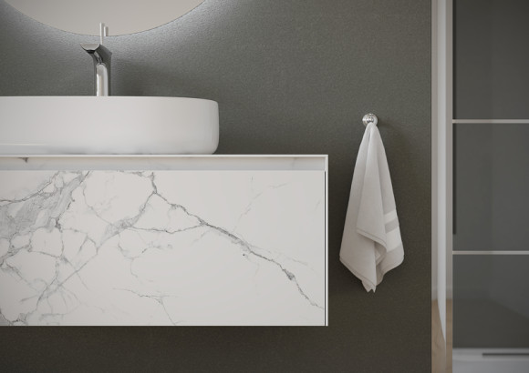 Тумба под раковину Sancos Stone 120 ST120SV подвесная Statuario White