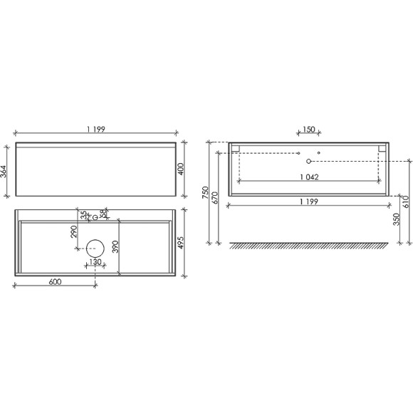Тумба под раковину Sancos Stone 120 ST120SV подвесная Statuario White