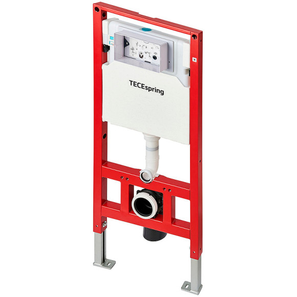 Инсталляция Tece Spring S955101 для унитаза с клавишей смыва Хром глянцевый Инсталляция Tece Spring S955101 для унитаза с клавишей смыва Хром глянцевый