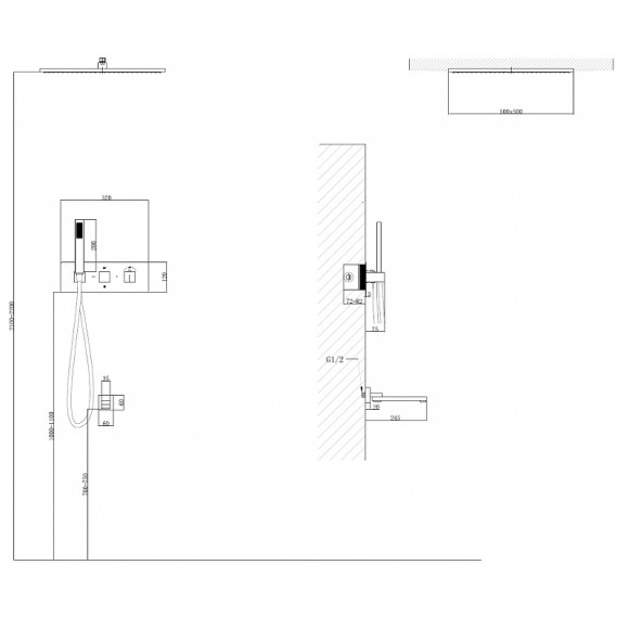 Душевая система Abber Daheim AF8254 с термостатом Хром Душевая система Abber Daheim AF8254 с термостатом Хром