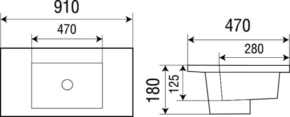 Раковина WeltWasser Deilbach 7506 90 MT- BL 10000005567 Черная матовая