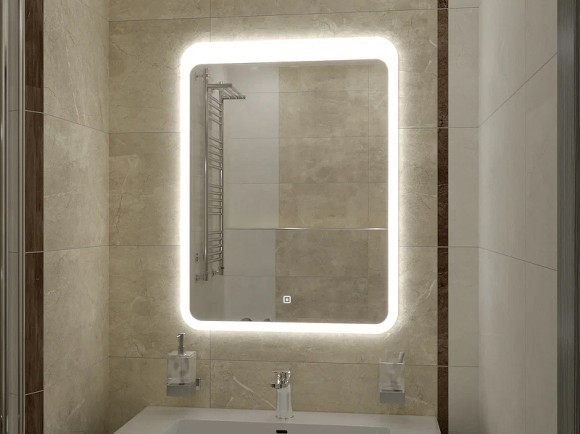 Зеркало Континент Lacio 700х900 ЗЛП755 с подсветкой с сенсорным выключателем