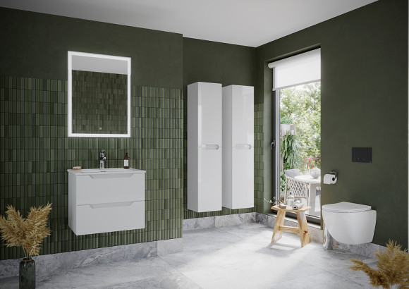 Тумба под раковину Sancos Norma 2.0 60 NR2.060W подвесная Белый глянец