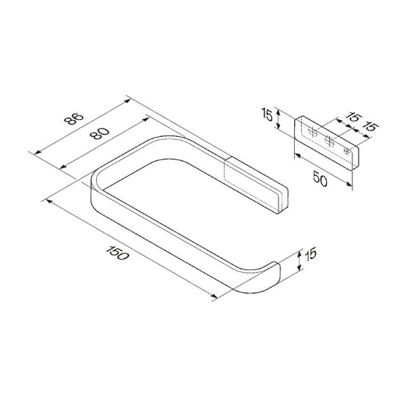 Держатель туалетной бумаги AM.PM Func A8F34100 Хром Держатель туалетной бумаги AM.PM Func A8F34100 Хром