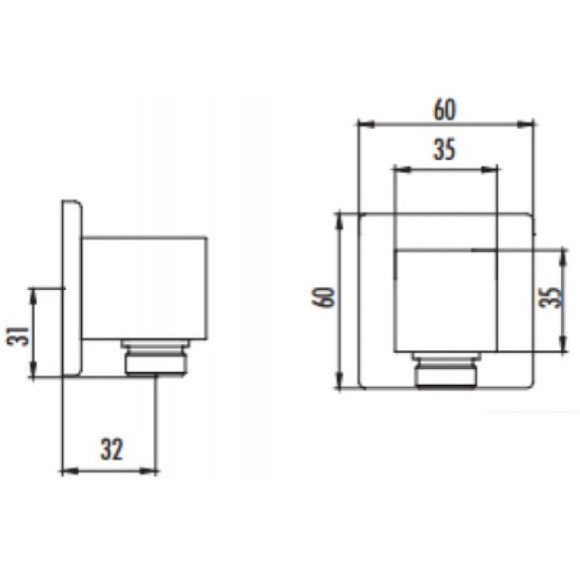 Шланговое подключение Creavit A03 Хром Шланговое подключение Creavit A03 Хром