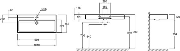 Раковина Jacob Delafon Vivienne 100 EXBJ112-NGM Черная матовая Раковина Jacob Delafon Vivienne 100 EXBJ112-NGM Черная матовая