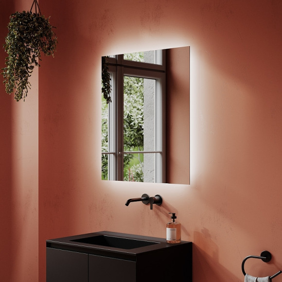 Зеркало Sancos Square 70 SQ700 с подсветкой с сенсорным выключателем