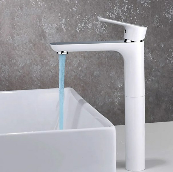 Смеситель для раковины Gappo G1048-2 Белый Хром Смеситель для раковины Gappo G1048-2 Белый Хром