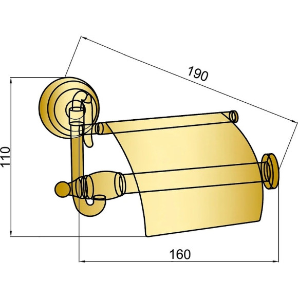Держатель туалетной бумаги Boheme Barocco 10651 с крышкой Бронза Держатель туалетной бумаги Boheme Barocco 10651 с крышкой Бронза