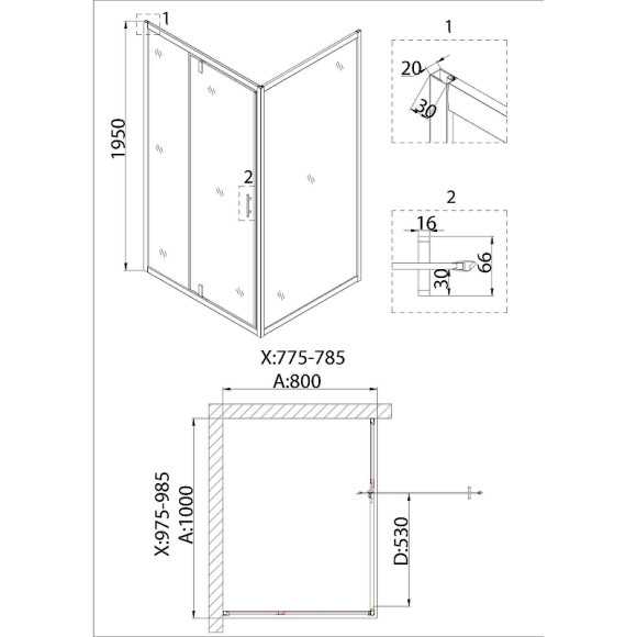 Душевой уголок Niagara Nova 100х80 NG-63-10A-A80 профиль Хром стекло прозрачное Душевой уголок Niagara Nova 100х80 NG-63-10A-A80 профиль Хром стекло прозрачное