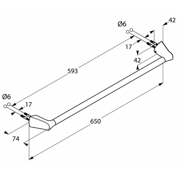 Полотенцедержатель Kludi Ambienta 5398005 Хром Полотенцедержатель Kludi Ambienta 5398005 Хром