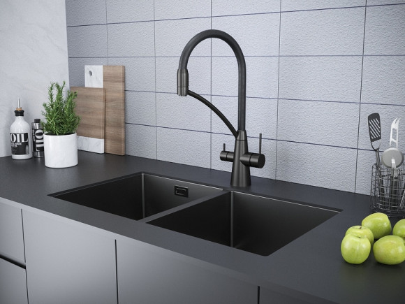 Смеситель для кухни Paulmark Siegen Si213111-GM Вороненая сталь