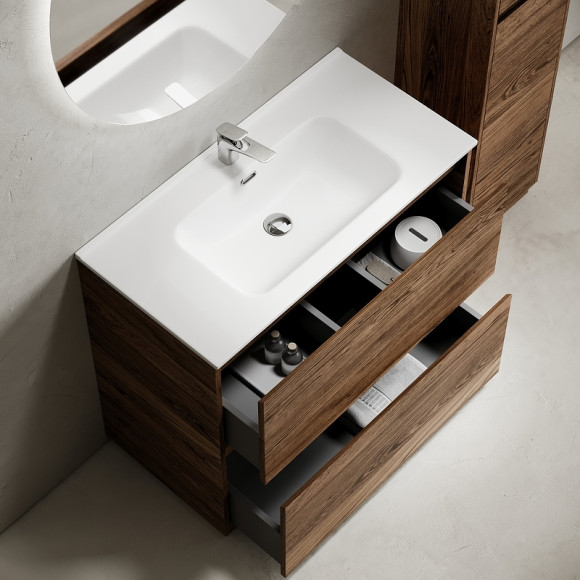 Тумба под раковину Sancos Libra Floor 90 LB90FECH Дуб чарльстон Тумба под раковину Sancos Libra Floor 90 LB90FECH Дуб чарльстон