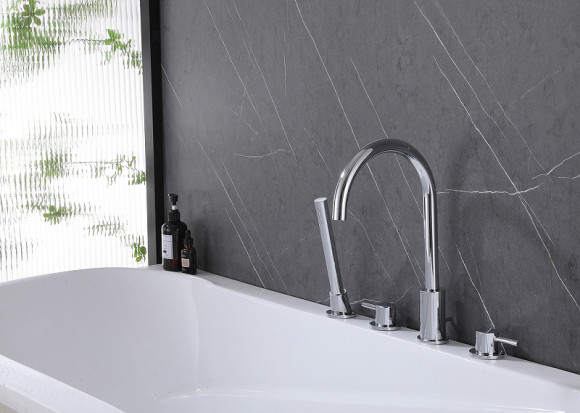 Смеситель на борт ванны Abber Wasser Kreis AF8113 Хром