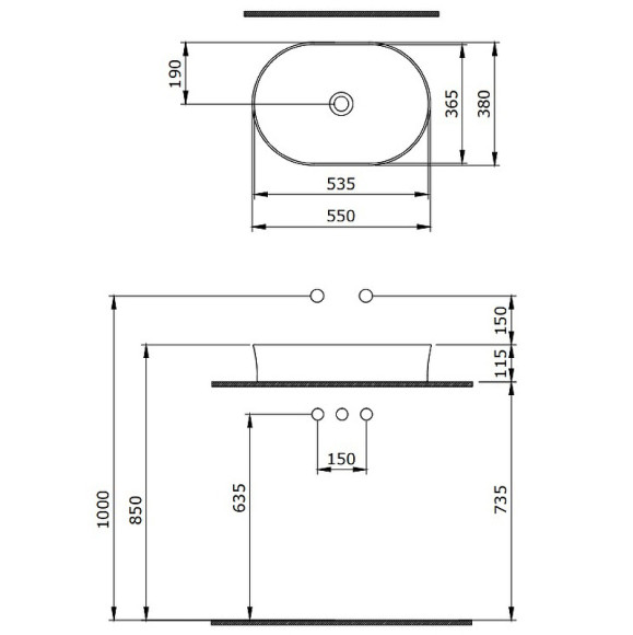 Раковина-чаша Berges Ego SL 55 181012 Белая глянцевая Раковина-чаша Berges Ego SL 55 181012 Белая глянцевая