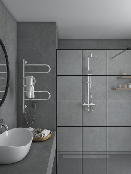 Электрический полотенцесушитель Vincea 44х80 VTD-1R2CE Хром