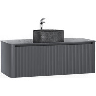 Тумба под раковину Jorno Lumino 120 Lum.01.120/P/A/JR подвесная Антрацит