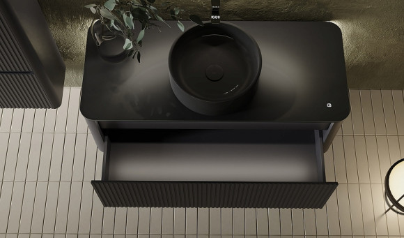 Тумба под раковину Jorno Lumino 120 Lum.01.120/P/A/JR подвесная Антрацит