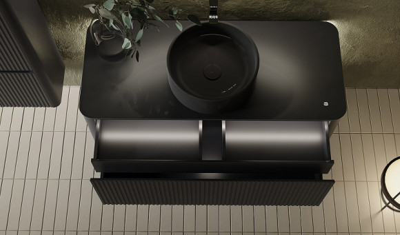 Тумба под раковину Jorno Lumino 120 Lum.01.120/P/A/JR подвесная Антрацит