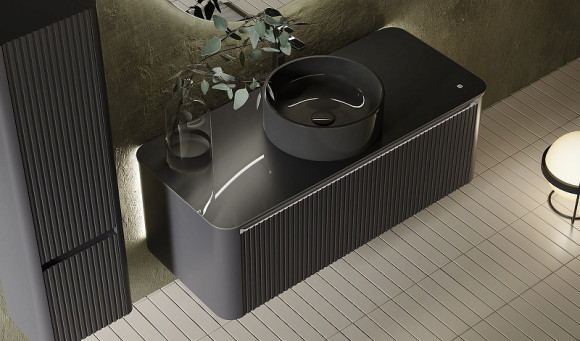 Тумба под раковину Jorno Lumino 120 Lum.01.120/P/A/JR подвесная Антрацит