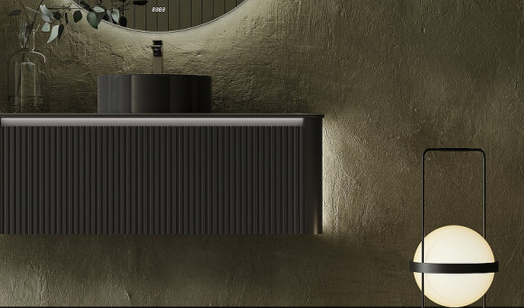 Тумба под раковину Jorno Lumino 120 Lum.01.120/P/A/JR подвесная Антрацит