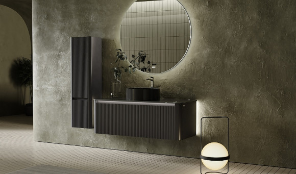 Тумба под раковину Jorno Lumino 120 Lum.01.120/P/A/JR подвесная Антрацит