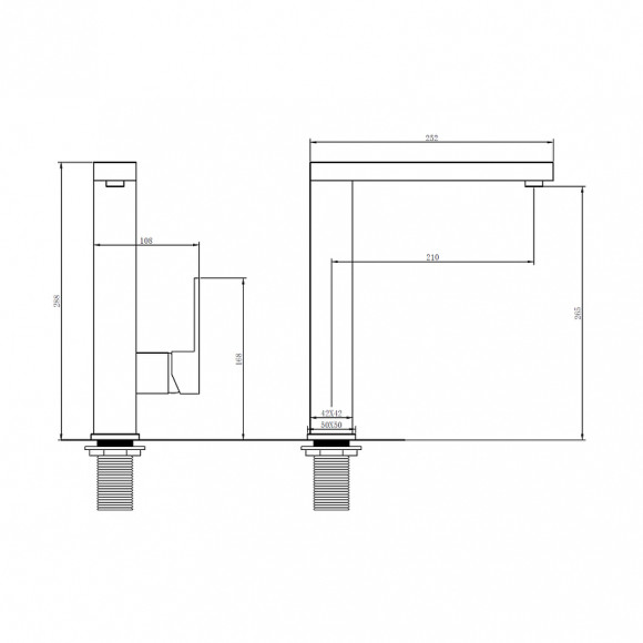 Смеситель для раковины Abber Daheim AF8214B Черный матовый Смеситель для раковины Abber Daheim AF8214B Черный матовый
