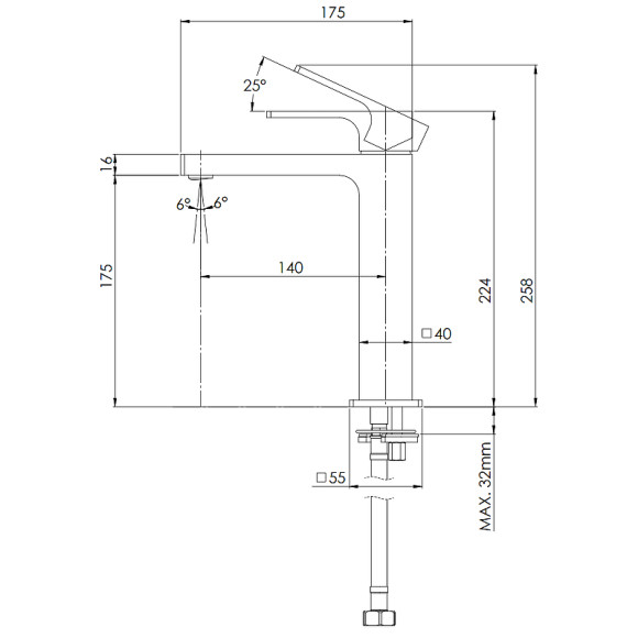 Смеситель для раковины Remer Absolute AU12A Хром Смеситель для раковины Remer Absolute AU12A Хром