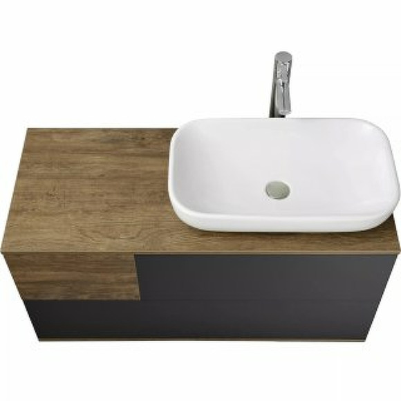 Тумба с раковиной Aquaton Терра 105 1A2469K2TEKA0 подвесная Дуб кантри Антрацит