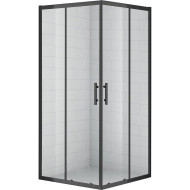 Душевой уголок Cezares Eco 90x90 ECO-O-A-2 профиль Черный стекло прозрачное