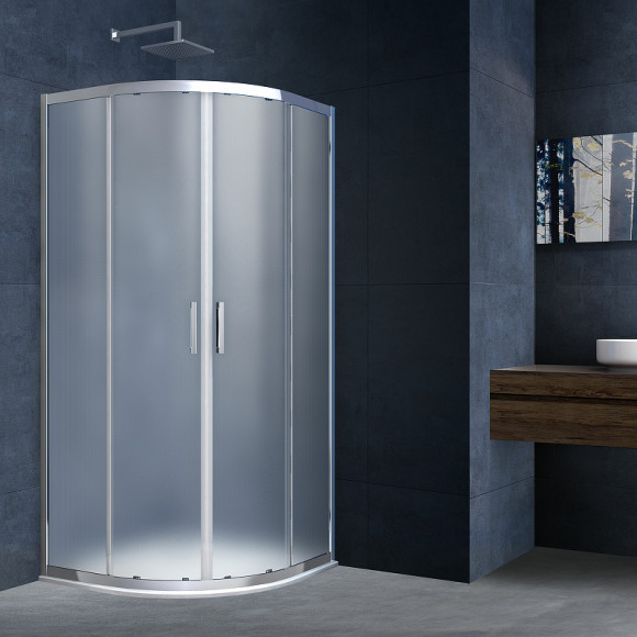 Душевой уголок Vincea Alpha 80x80 VSQ-3AL800MT профиль Хром стекло текстурное