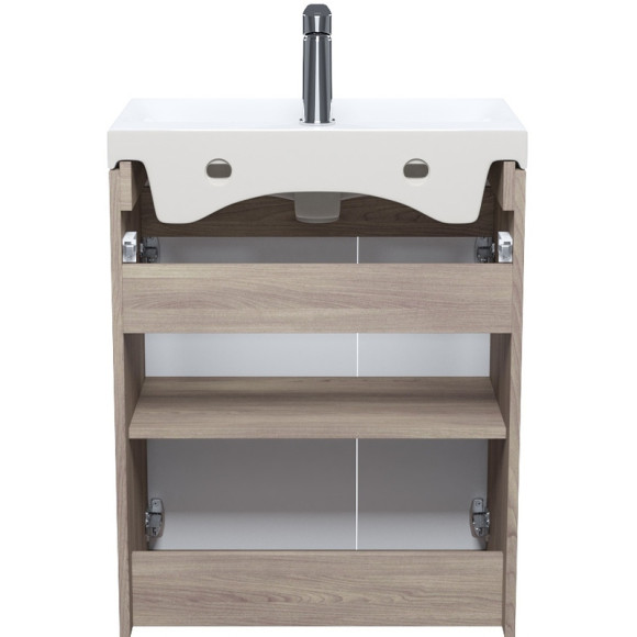 Тумба с раковиной Iddis Zodiac 60 ZOD6ADFi95K Белая матовая  Дерево