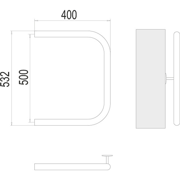 Водяной полотенцесушитель Terminus П-образный (1) БШ 500x400 4620768881428 Хром, боковое подключение, G 1" НР Водяной полотенцесушитель Terminus П-образный (1) БШ 500x400 4620768881428 Хром, боковое подключение, G 1" НР
