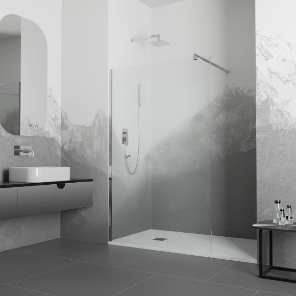 Душевая перегородка RGW Walk In WA-002 100 35100210-11 профиль Хром стекло прозрачное Душевая перегородка RGW Walk In WA-002 100 35100210-11 профиль Хром стекло прозрачное