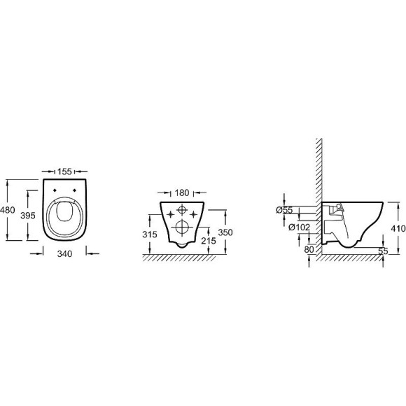 Унитаз Jacob Delafon Struktura EDF102-00 подвесной без сиденья Унитаз Jacob Delafon Struktura EDF102-00 подвесной без сиденья